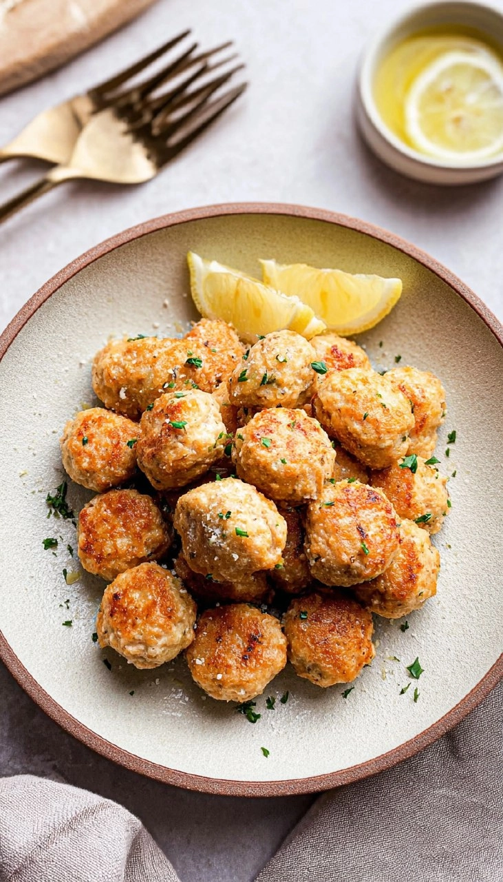 30-Minute Baked Lemon Chicken Meatballs