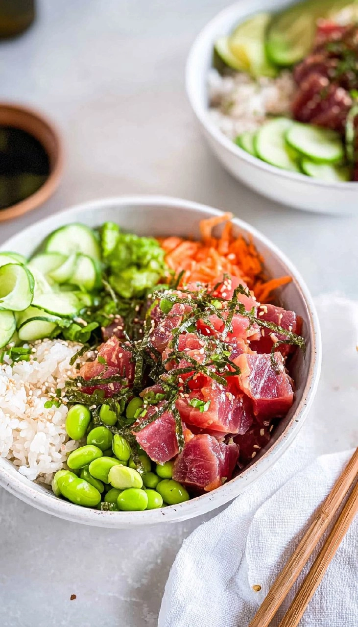 Ahi Tuna Poke Bowls