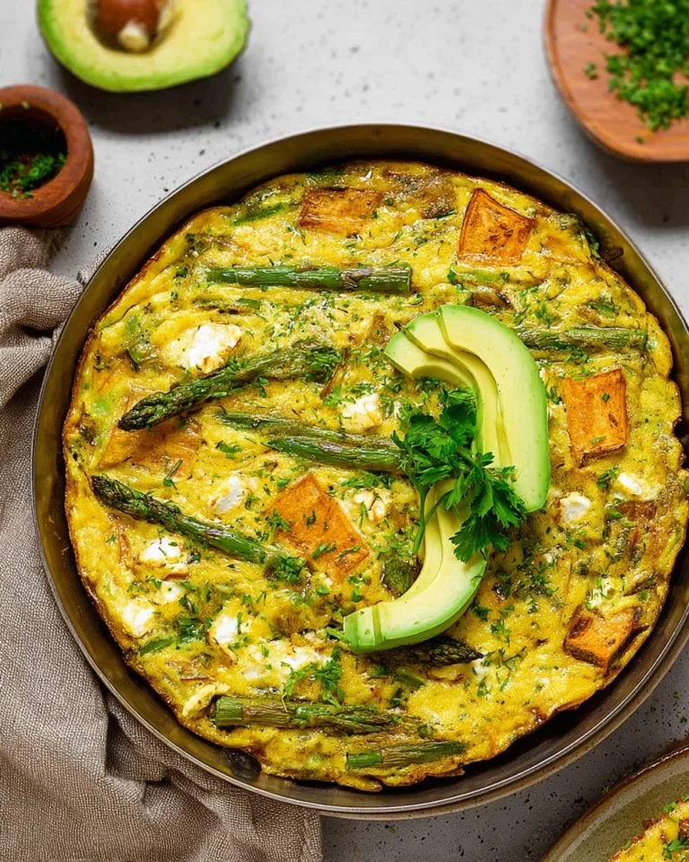 Asparagus-Frittata-with-Goat-Cheese-Sweet-Potatoes-Recipe