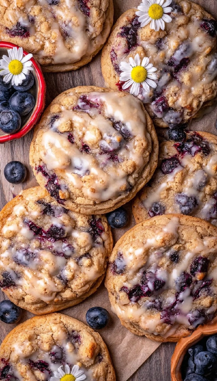 Blueberry Coffee Cake Cookies