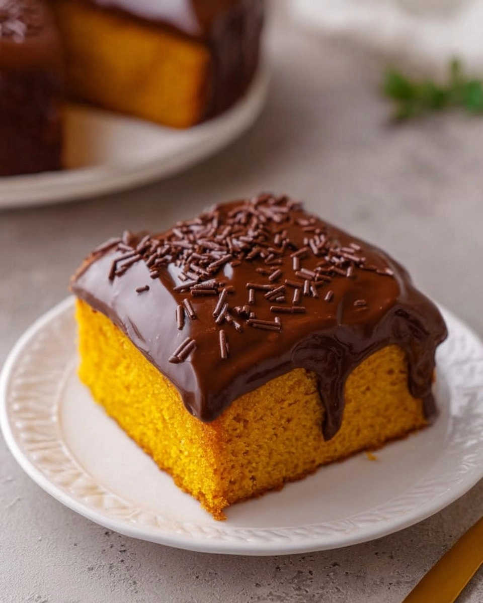 Brazilian Carrot Cake with Chocolate Glaze