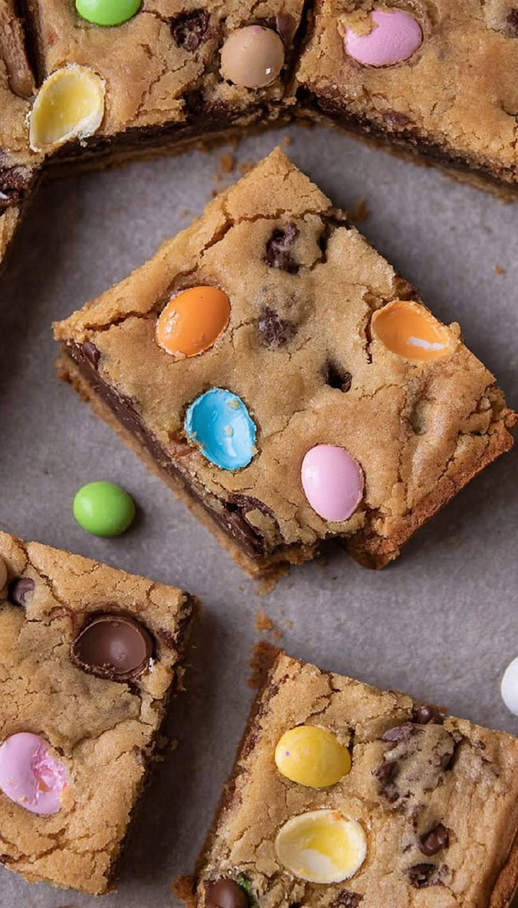Cadbury Egg Cookie Bars