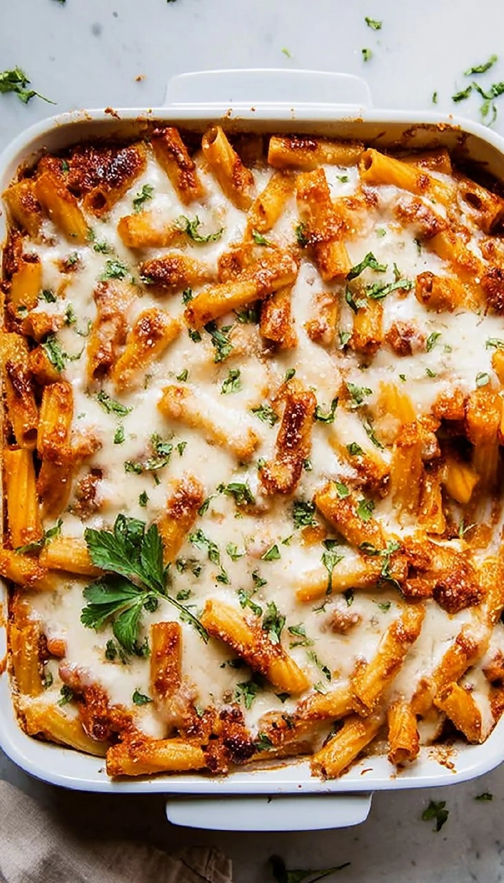 Cheesy Baked Ziti | Easy Weeknight Pasta Bake with Ricotta & Mozzarella