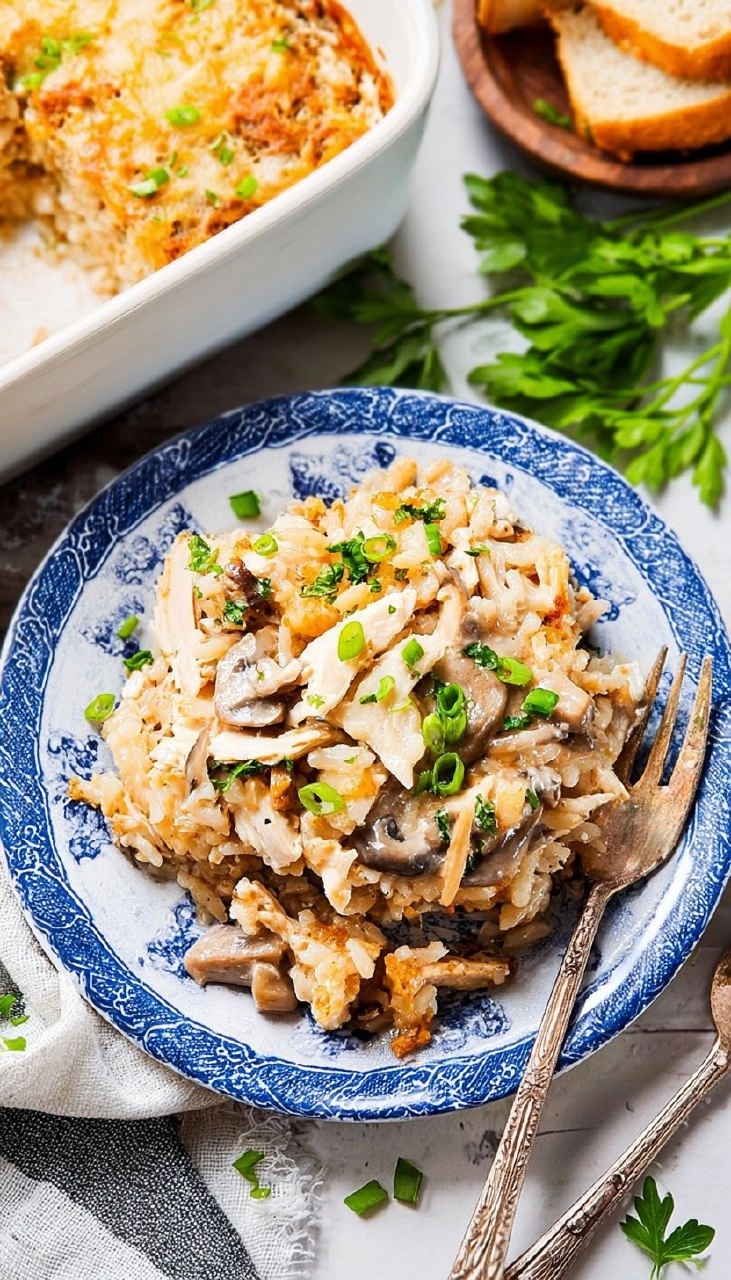 Chicken and Rice Casserole with Cream of Mushroom Soup