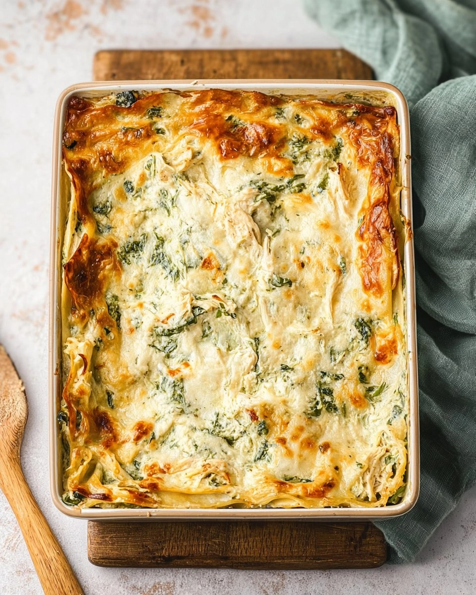 Chicken and Spinach Lasagna (With Rotisserie Chicken)