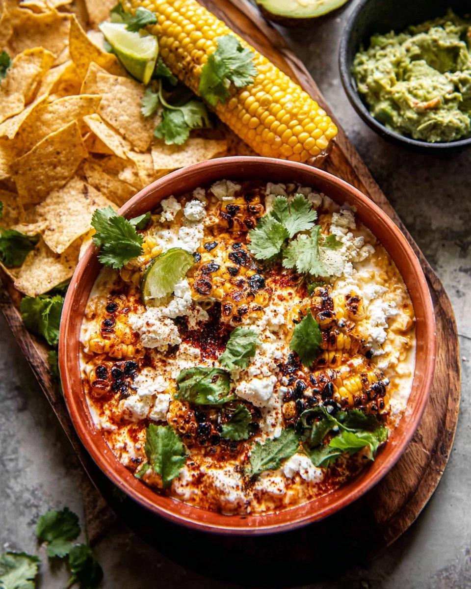 Cinco de Mayo Street Corn Dip & Guacamole Board