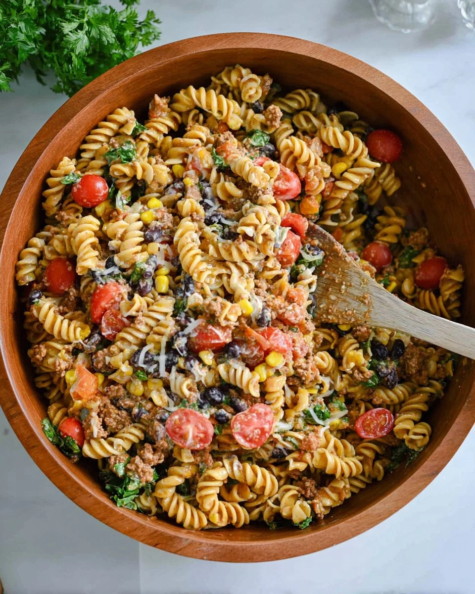 Healthy Taco Pasta Salad (Meal-Prep Friendly)
