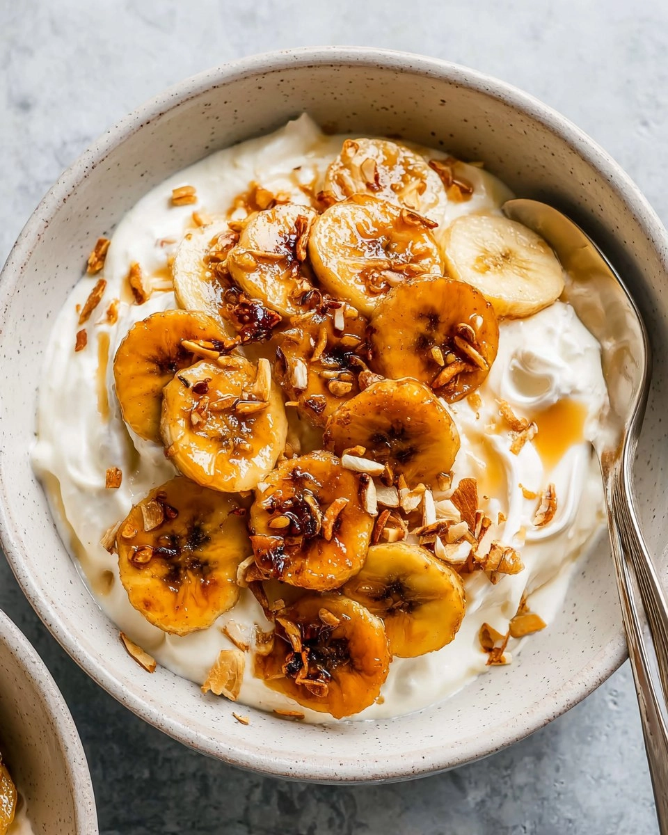 High-Protein Caramelized Banana Yogurt Bowl