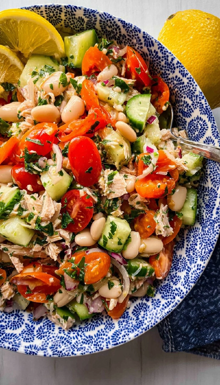 Mediterranean White Bean Tuna Salad