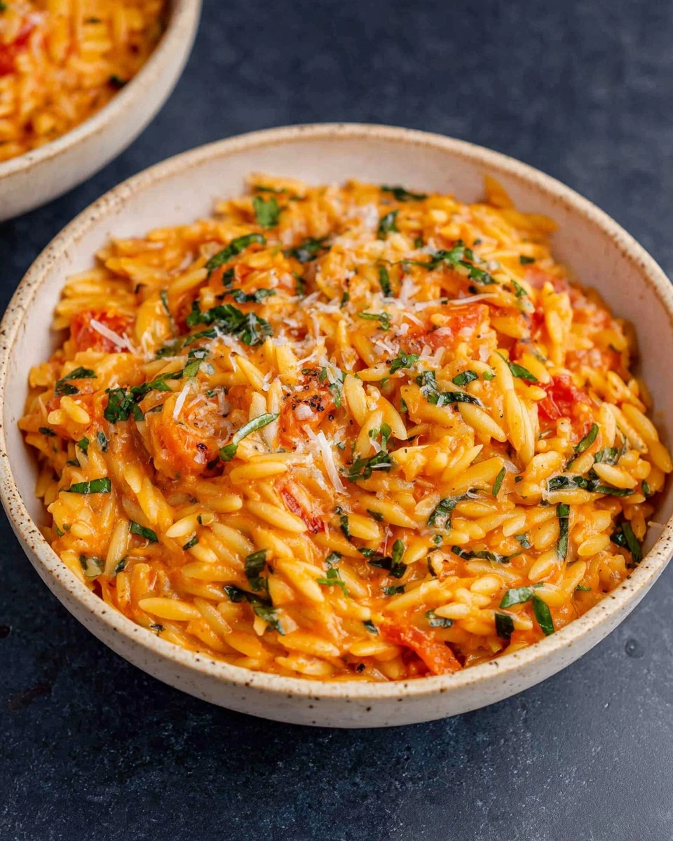 One Pot Creamy Tomato Orzo