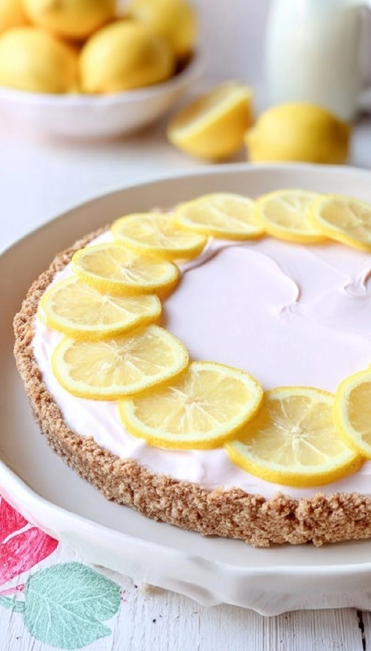 Pink Lemonade No-Bake Pie