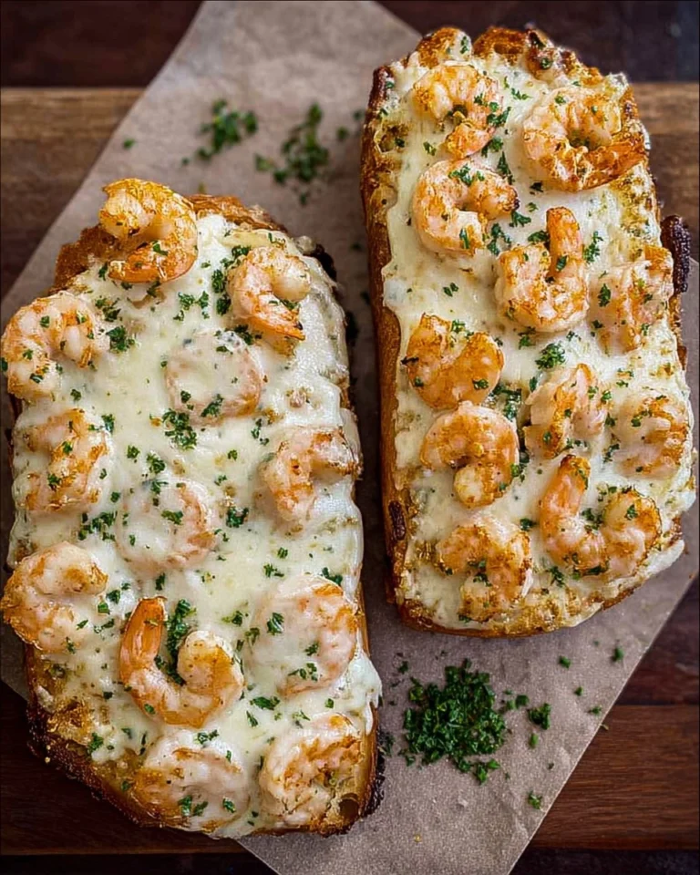 Shrimp-Alfredo-Garlic-Bread-Recipe