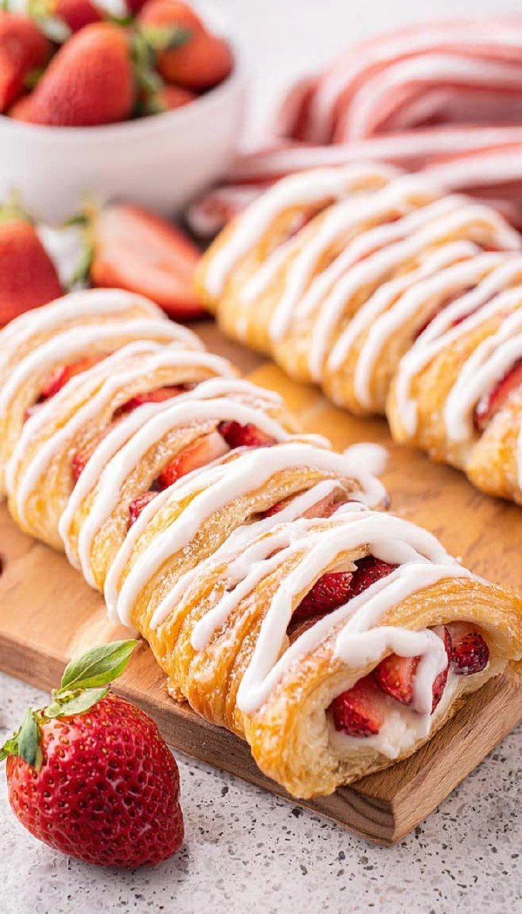 Strawberry Cream Cheese Danish | Easy Puff Pastry Breakfast Pastry