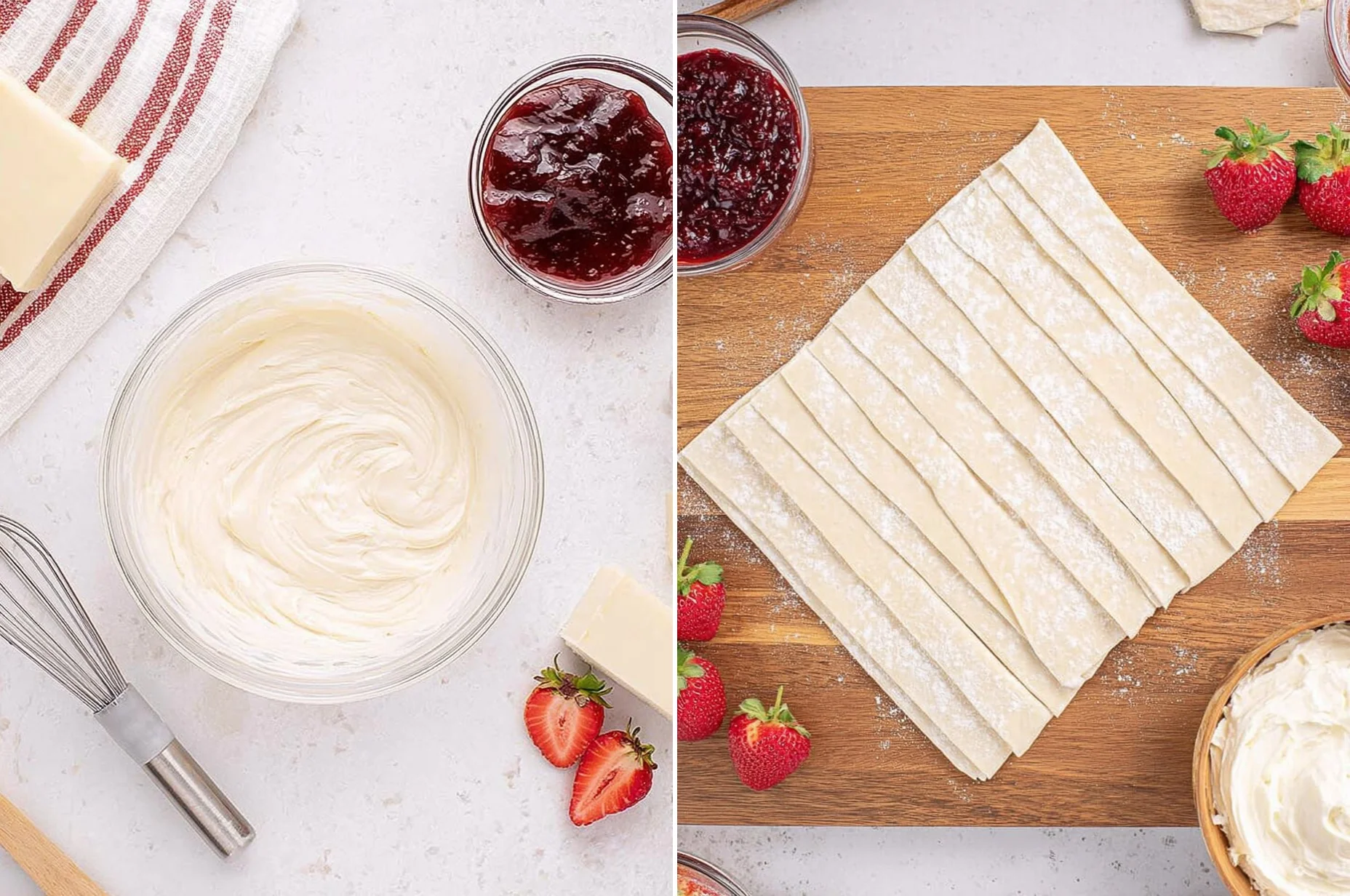 Strawberry Cream Cheese Danish | Easy Puff Pastry Breakfast Pastry