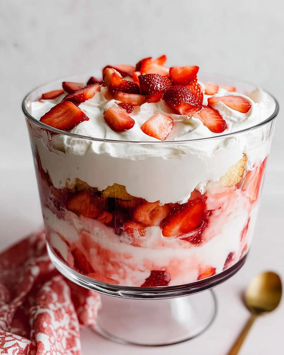 Strawberry Shortcake Trifle with Angel Food Cake