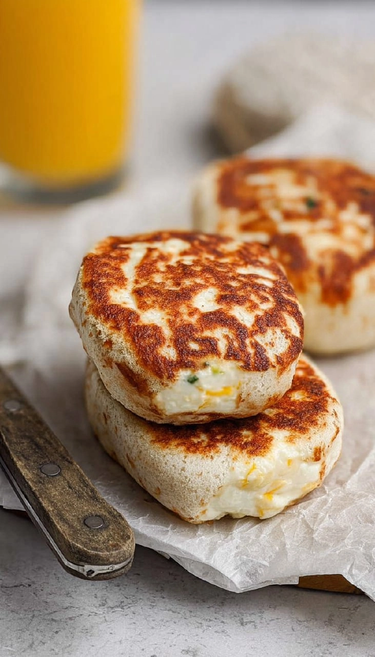 Breakfast Stuffed Cottage Cheese English Muffins (High-Protein!)