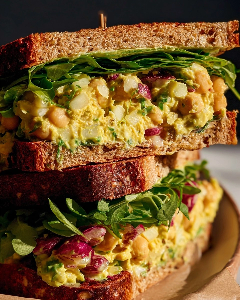 Caramelized Lemon Chickpea Salad Sandwich