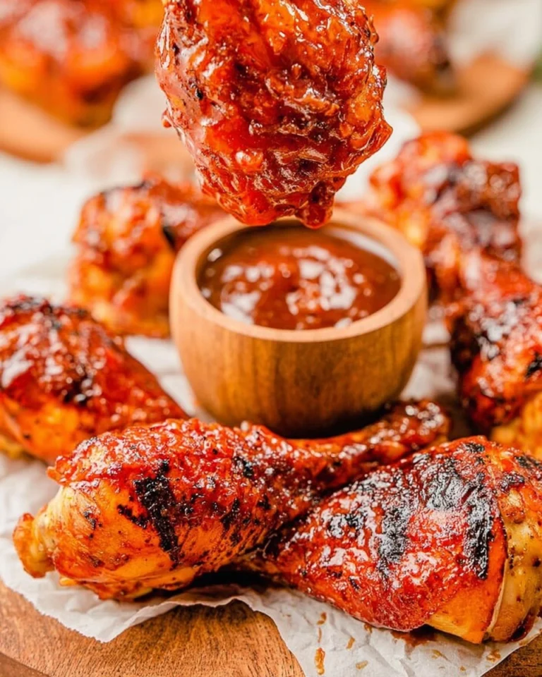 Grilled-BBQ-Chicken-Drumsticks-Sticky-Smoky-Summer-Cookout-Chicken-Recipe