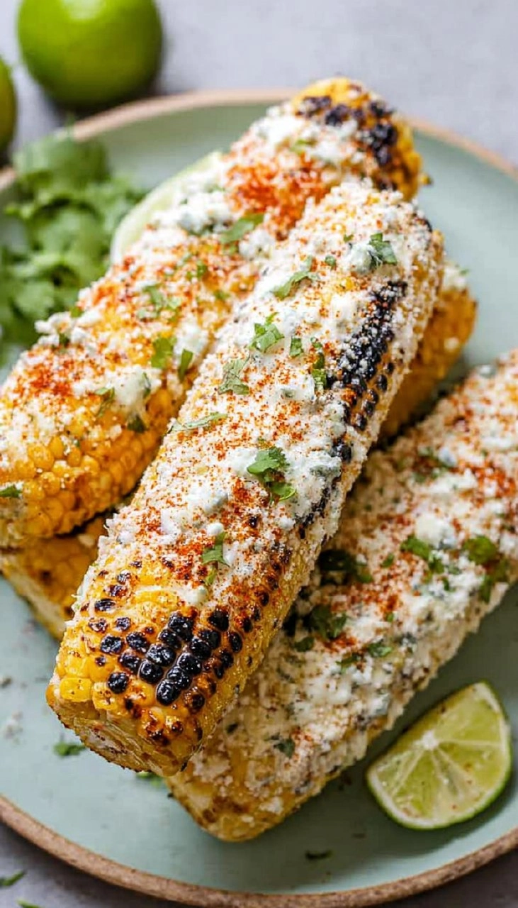 Grilled Corn Elote Style | Smoky Mexican Street Corn for Summer Cookouts