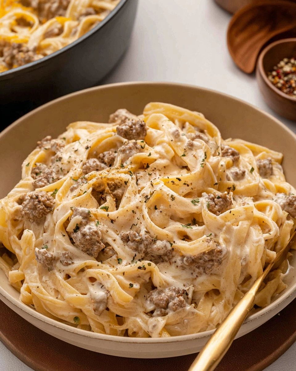 Ground Beef Alfredo