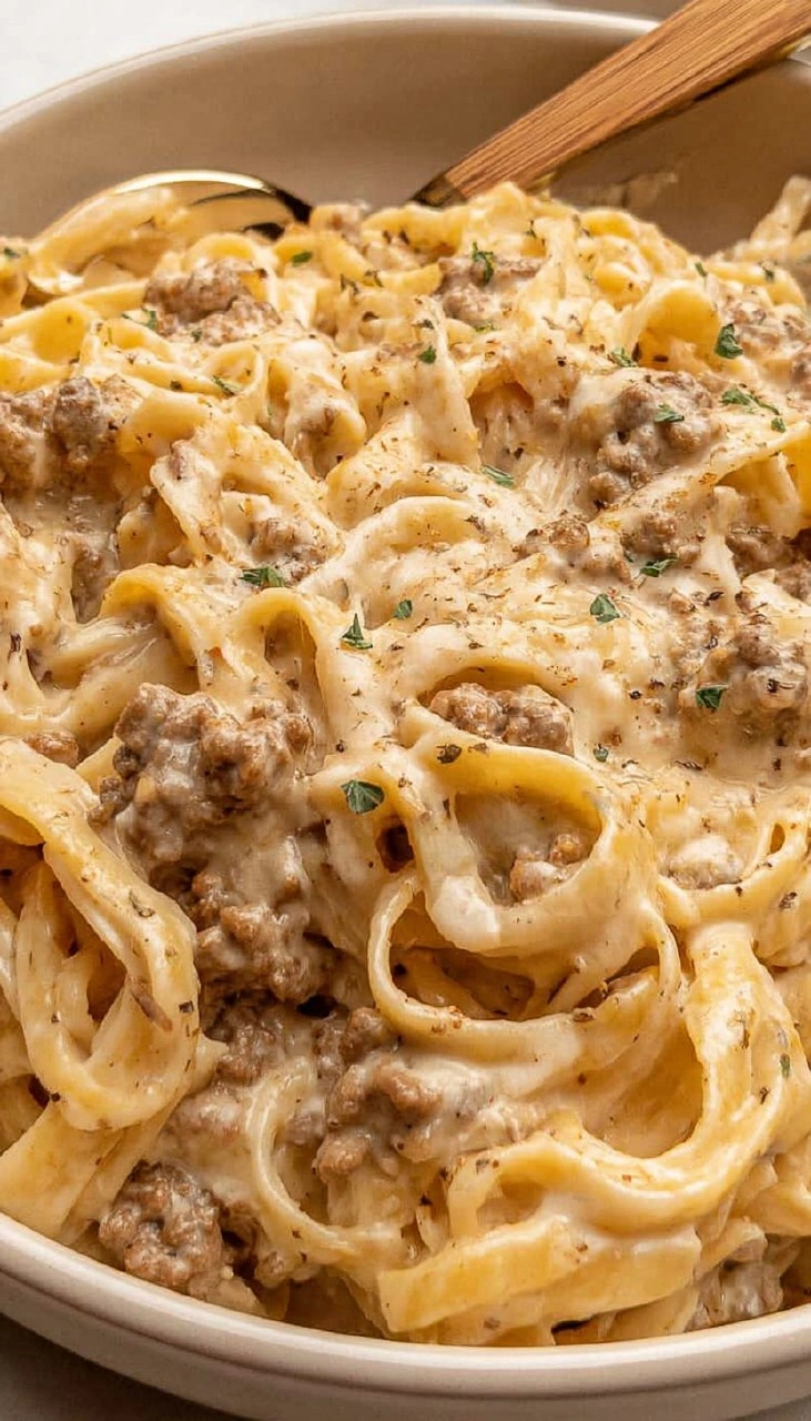 Ground Beef Alfredo