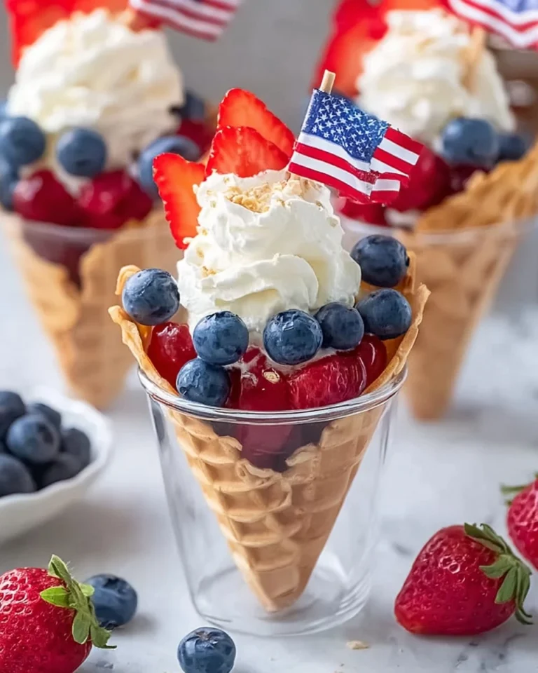 No-Bake-4th-of-July-Patriotic-Fruit-Cones-Recipe