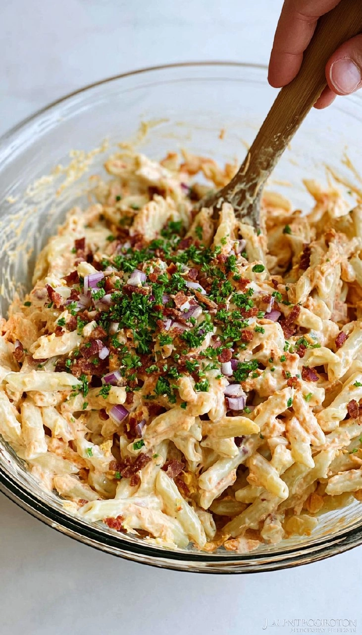 Pimento Cheese Pasta Salad