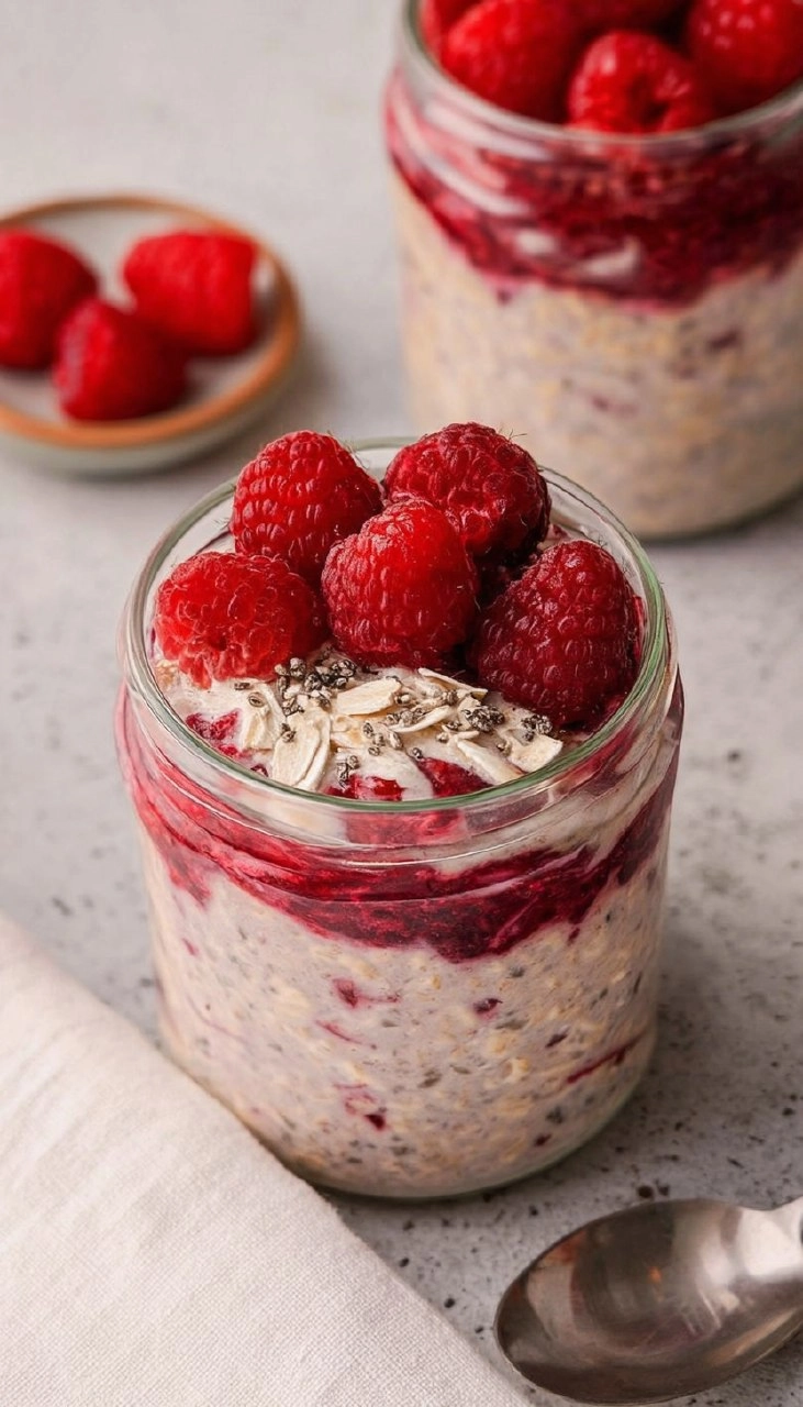 Raspberry Overnight Oats