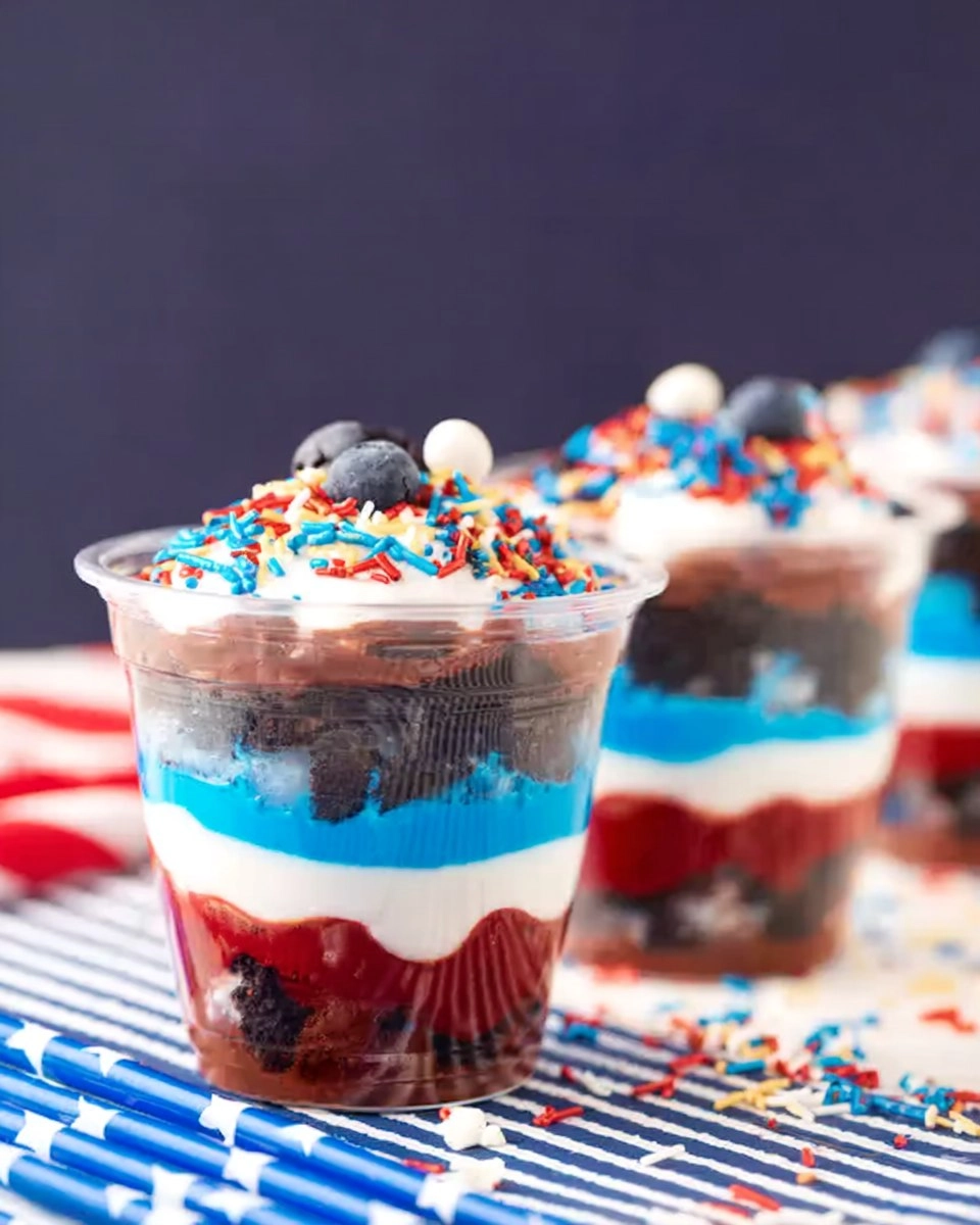 Red White and Blue Dirt Cups