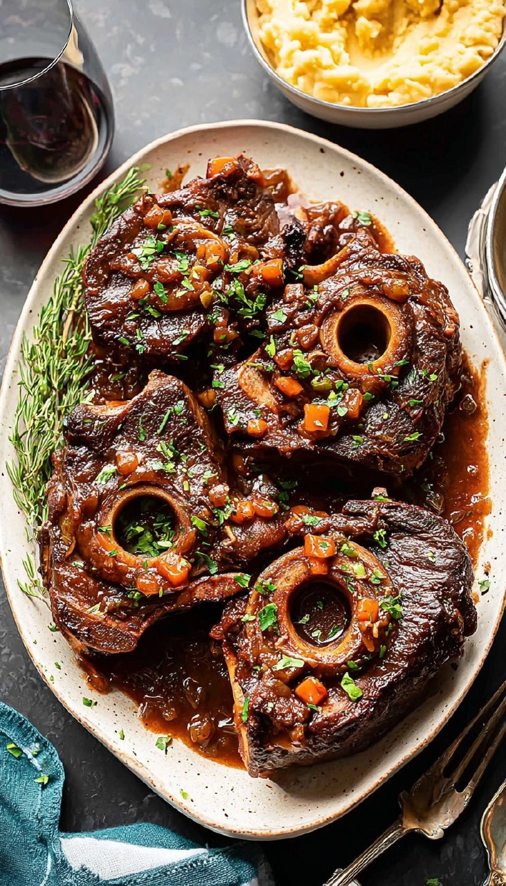 Red Wine Braised Beef Shanks