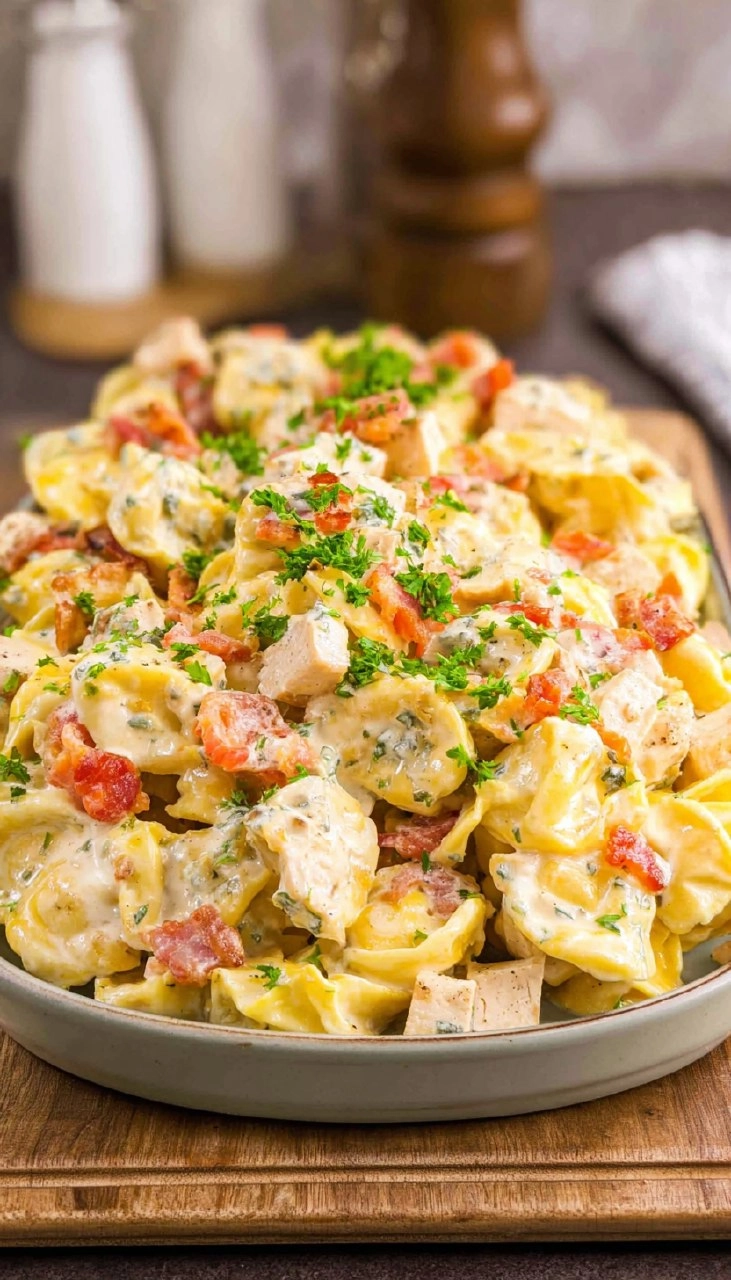 Sheet Pan Chicken Bacon Ranch Tortellini
