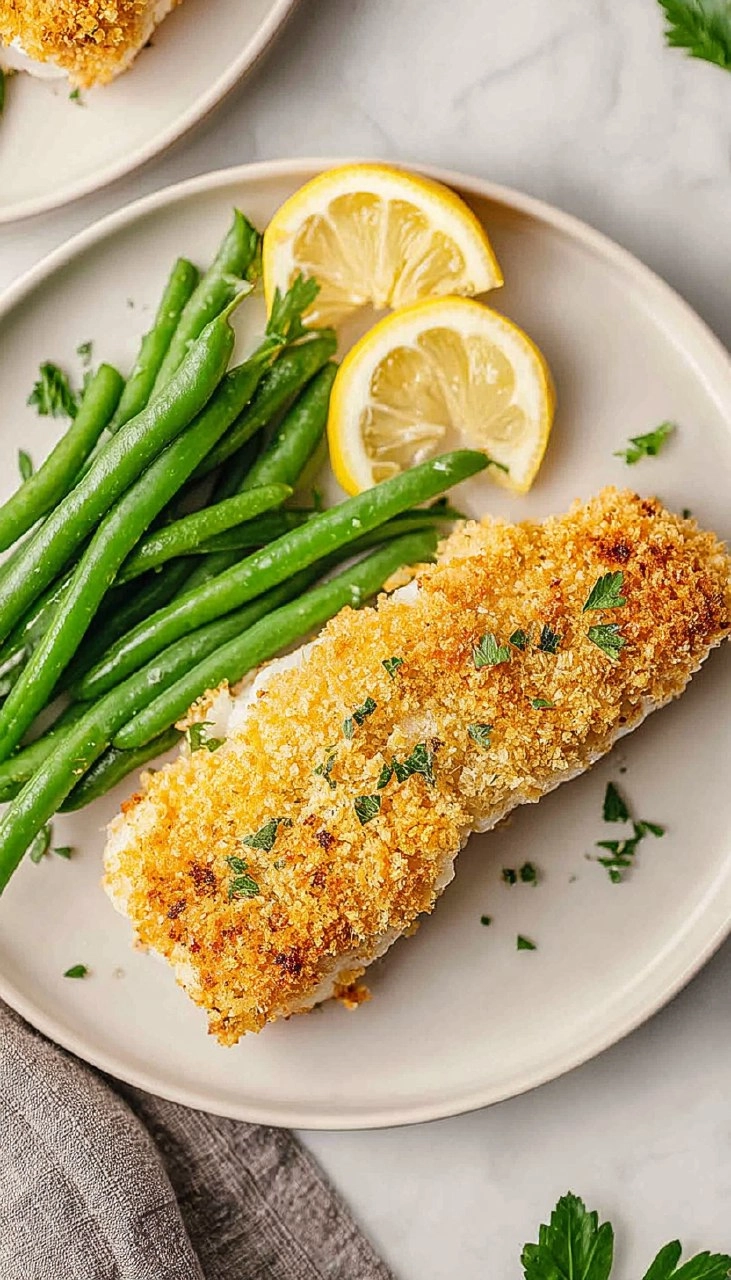 Baked Cod With Panko Bread Crumbs