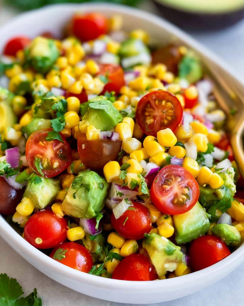 Corn Tomato Avocado Salad (with Cilantro Lime Vinaigrette) 79 Corn Tomato Avocado Salad (with Cilantro Lime Vinaigrette)
