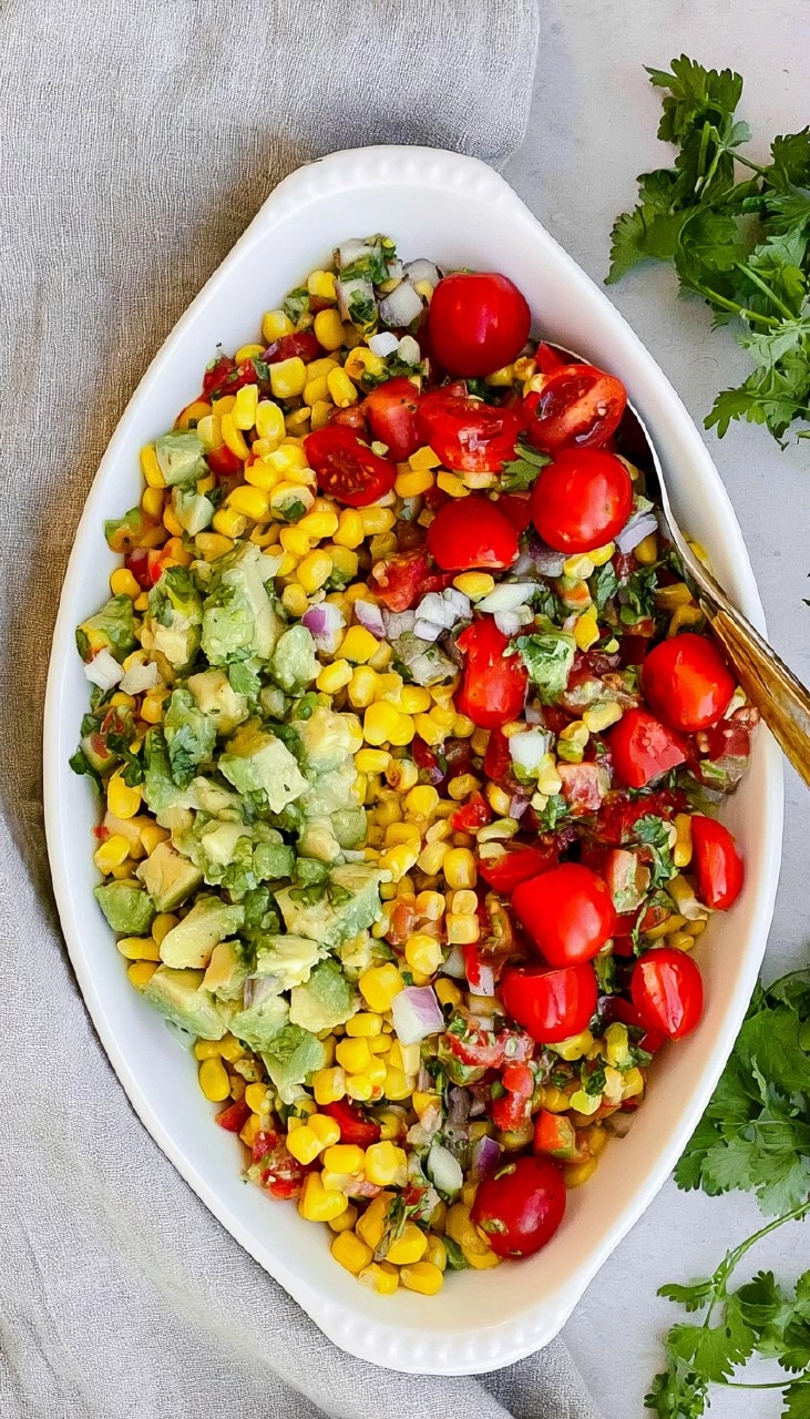 Corn Tomato Avocado Salad (with Cilantro Lime Vinaigrette) 80 Corn Tomato Avocado Salad (with Cilantro Lime Vinaigrette)