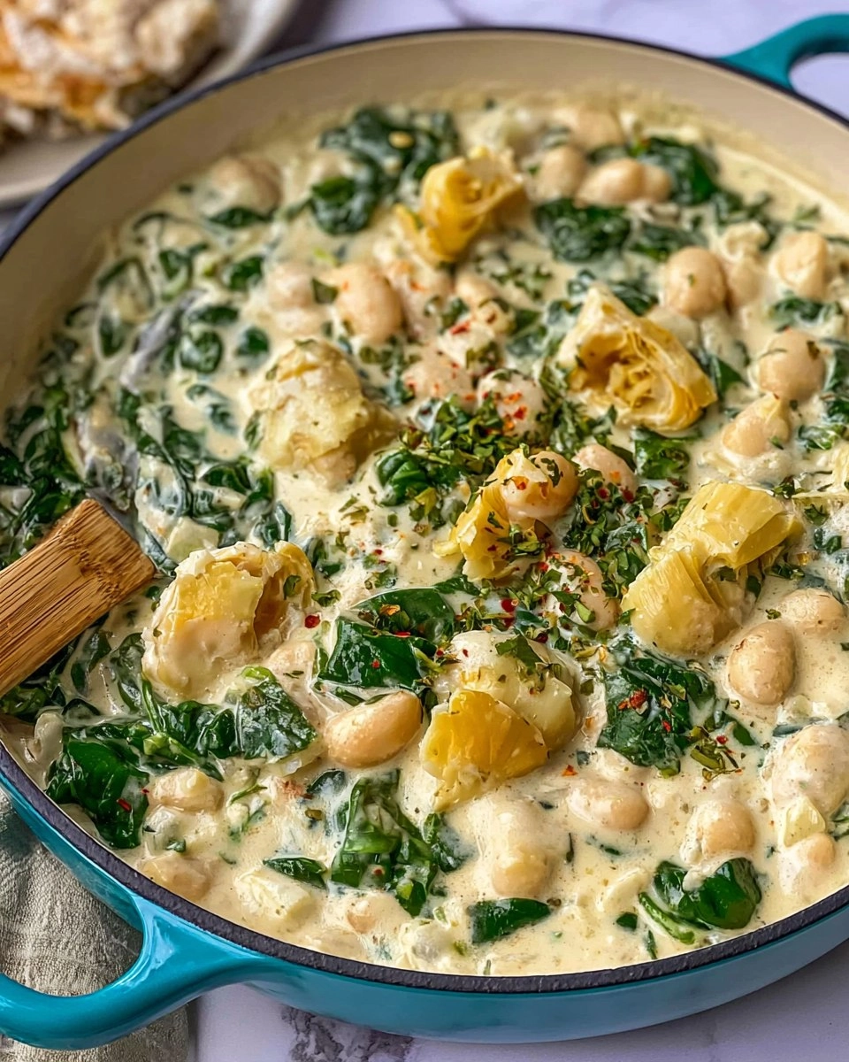 Creamy Spinach Artichoke Butter Beans