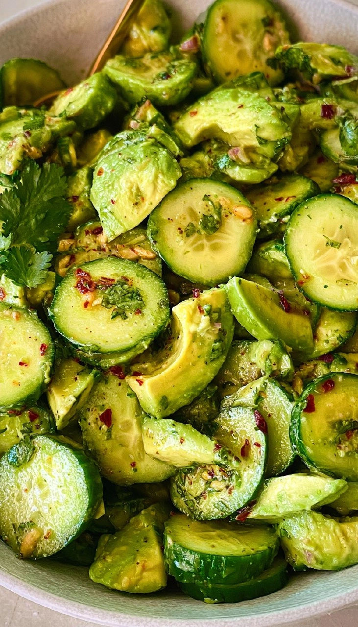 Cucumber Avocado Salad (Creamy, and Ready in 10 minutes) 70 Cucumber Avocado Salad (Creamy, and Ready in 10 minutes)