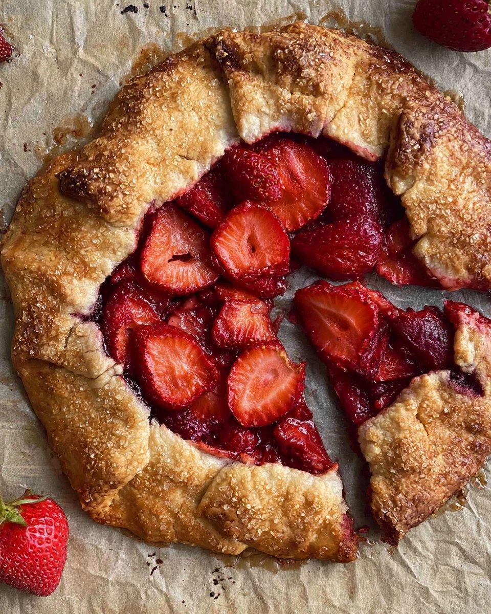 Easy Strawberry Galette (no pie pan needed) 109 Easy Strawberry Galette (no pie pan needed)