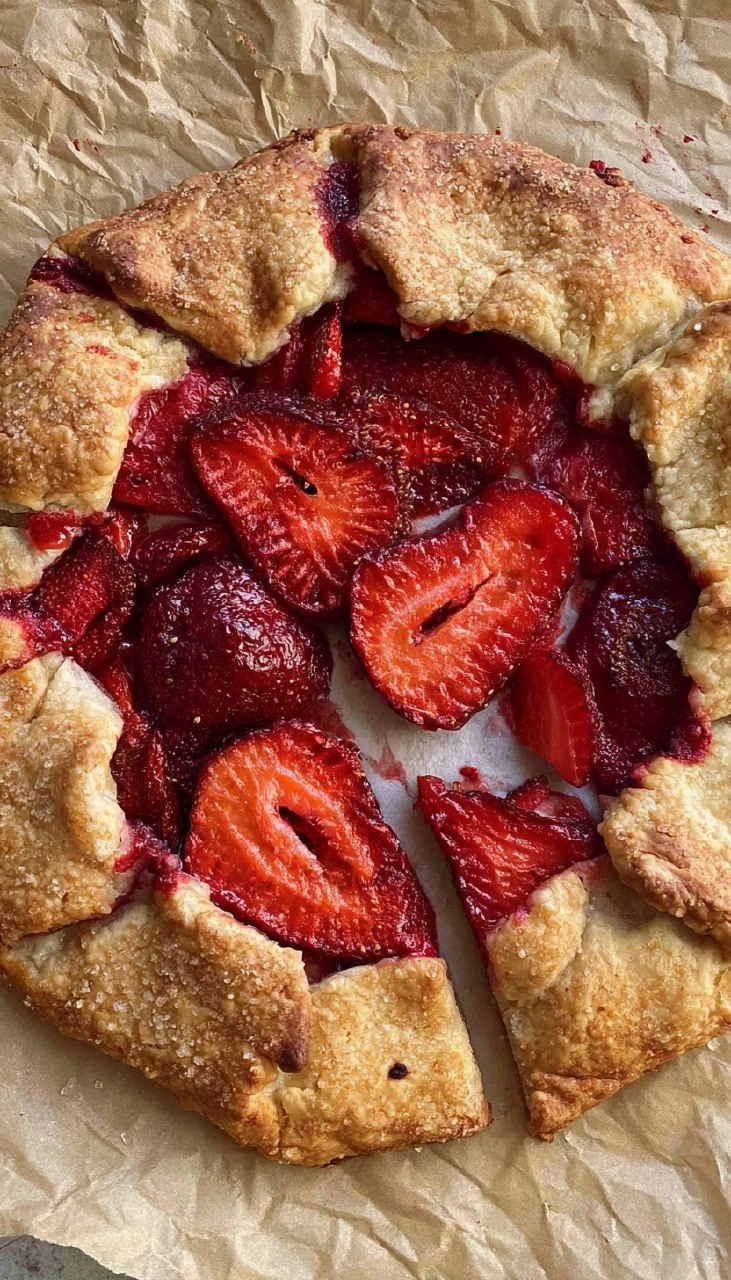 Easy Strawberry Galette (no pie pan needed) 110 Easy Strawberry Galette (no pie pan needed)