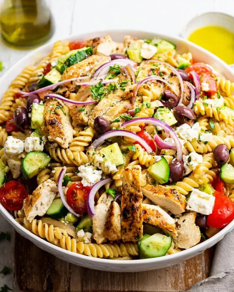 Greek-Chicken-Pasta-Salad-Healthy-High-Protein-Easy-Meal-Prep-Recipe