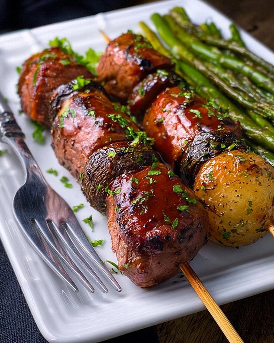 Steak Kabobs | Grilled Herb-Marinated Skewers for Dad