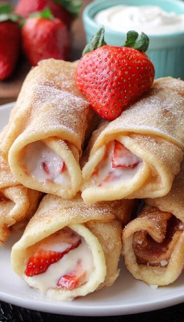 Strawberry Cheesecake Chimichangas
