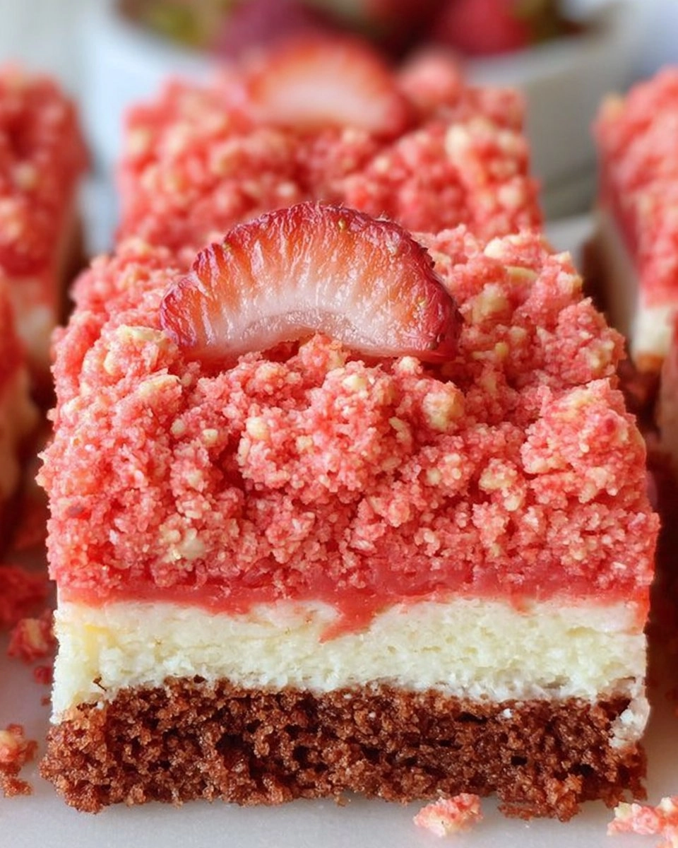 Strawberry Crunch Cheesecake Brownies 109 Strawberry Crunch Cheesecake Brownies