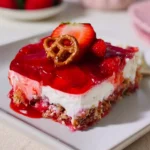Strawberry-Pretzel-Salad-Sweet-No-Bake-Potluck-Dessert-Recipe