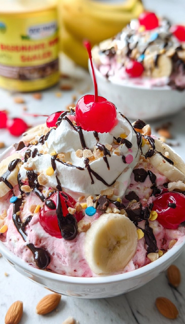 Banana Split Fluff Salad 80 Banana Split Fluff Salad