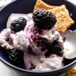 Blackberry-Cheesecake-Cottage-Cheese-Ice-Cream-Recipe