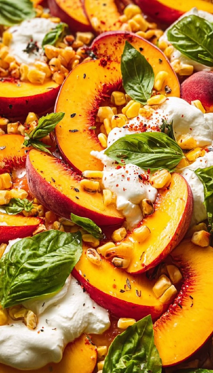 Burrata Peach Salad 80 Burrata Peach Salad