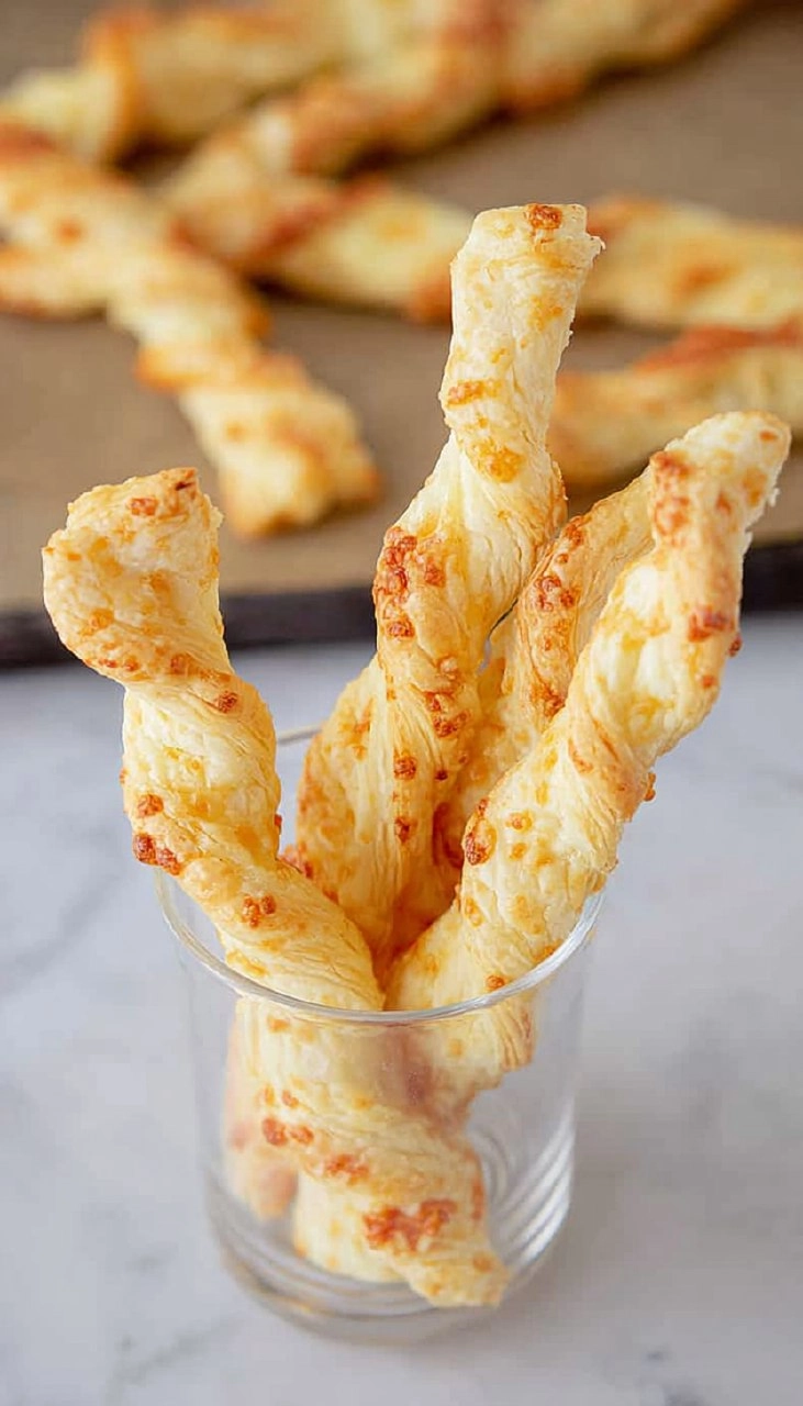 Cheese Twists with Puff Pastry 80 Cheese Twists with Puff Pastry