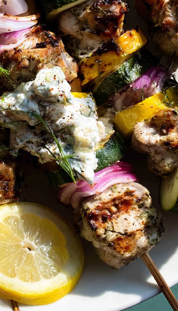Grilled Greek Chicken Kabobs 105 Grilled Greek Chicken Kabobs