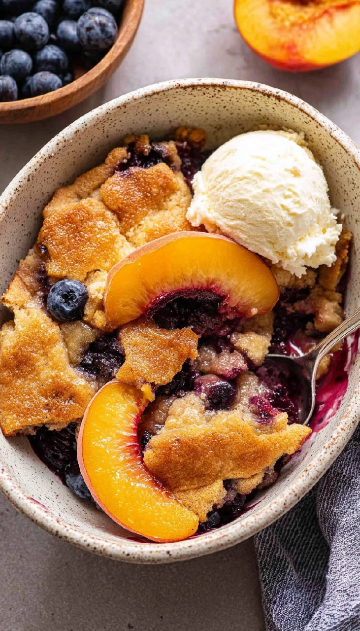Peach Blueberry Cobbler 120 Peach Blueberry Cobbler