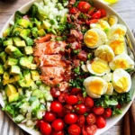 Salmon Cobb Salad with Avocado and Bacon (Whole30, Keto) 141 Salmon-Cobb-Salad-with-Avocado-and-Bacon-Whole30-Keto-Recipe